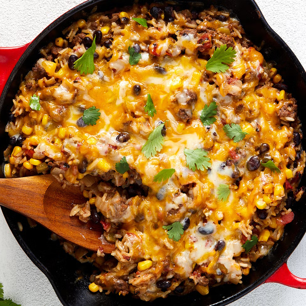 Mexican Beef And Rice Skillet