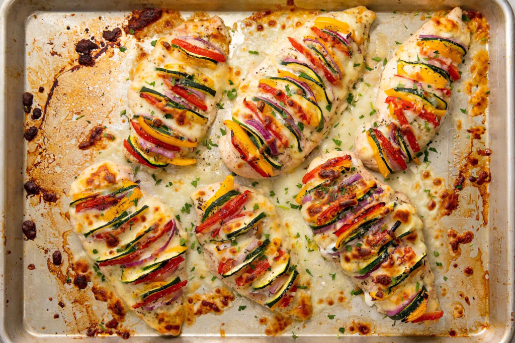 Primavera Stuffed Chicken Bake