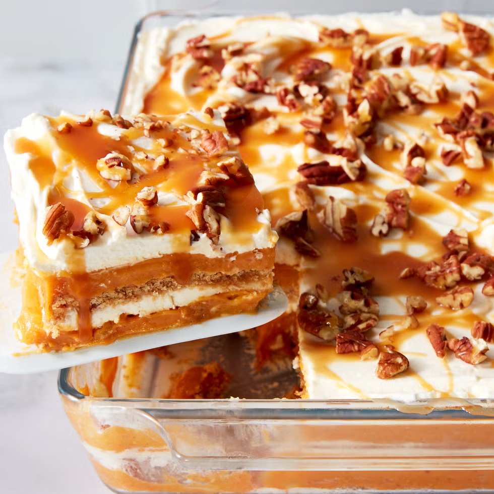 Pumpkin Pecan Cheesecake Lasagna