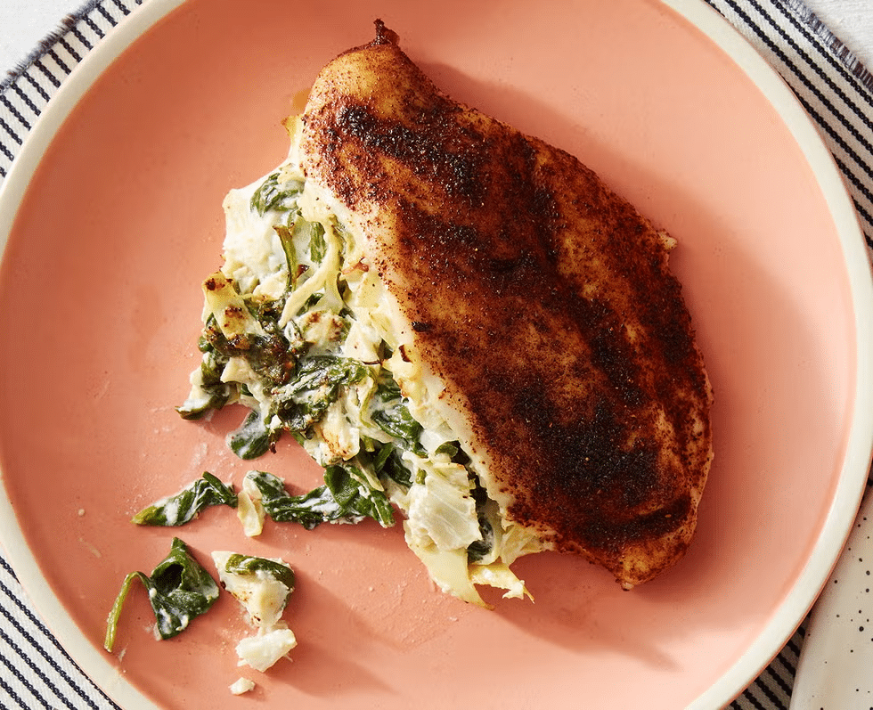 Spinach And Artichoke Stuffed Chicken